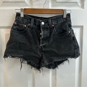 LEVI 501 ORIGINAL FIT HIGH RISE WOMEN'S SHORTS black size 24